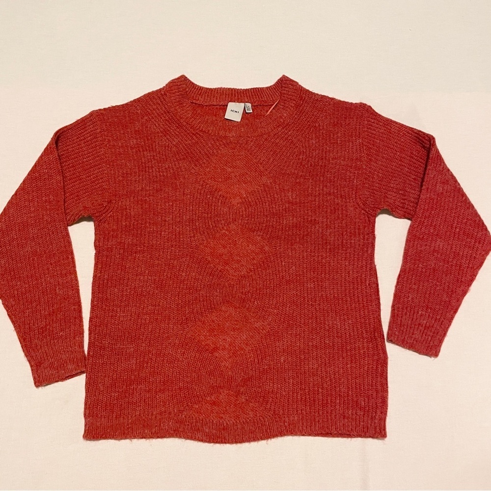 ICHI IHMARAT Textured Knit Crewneck Sweater - Medium